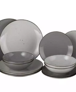 Peill+Putzler Kombiservice, 16-teilig Siena | Hellgrau / Dunkelgrau -Geschirr Verkaufsladen 11520621 15 201908082247