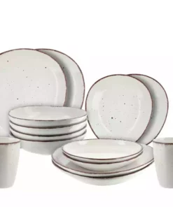 Peill+Putzler Kombiservice, 16-teilig Siena Due | Weiß / Braun -Geschirr Verkaufsladen 11524248 11 202109202232