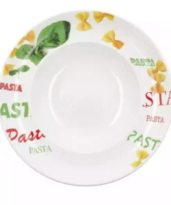 KHG Pastateller Ø 30 cm | Schrift Pasta / Basilikum