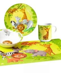 Ritzenhoff & Breker Kindergeschirrset, 4-teilig Dschungeltiere