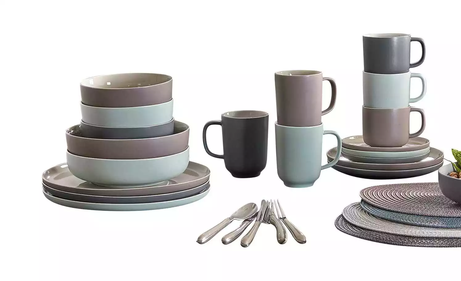 Ritzenhoff & Breker Kombiservice, 16-teilig Jasper | Taupe / Weiß 7 Ritzenhoff & Breker Kombiservice, 16-teilig Jasper | Taupe / Weiß – Bild 6